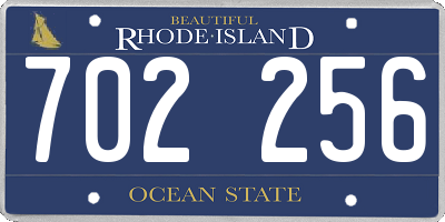 RI license plate 702256