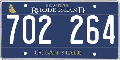 RI license plate 702264