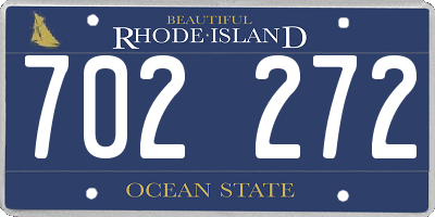 RI license plate 702272