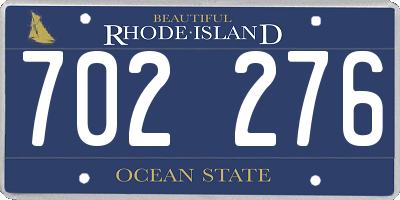 RI license plate 702276