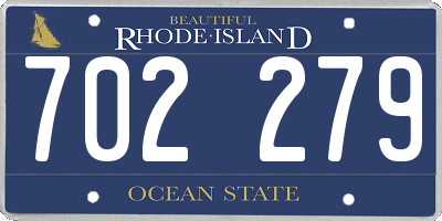 RI license plate 702279