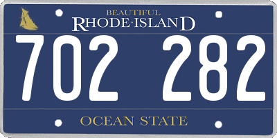 RI license plate 702282