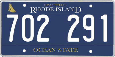 RI license plate 702291