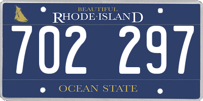 RI license plate 702297