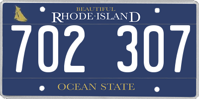 RI license plate 702307