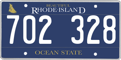 RI license plate 702328