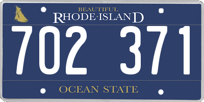 RI license plate 702371