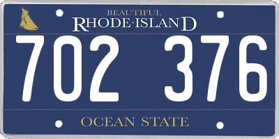 RI license plate 702376