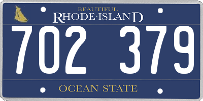 RI license plate 702379
