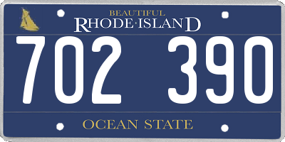 RI license plate 702390