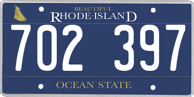 RI license plate 702397