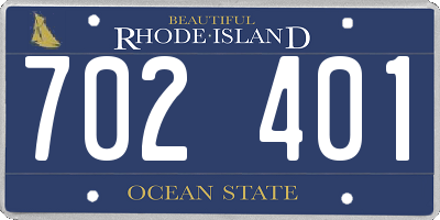 RI license plate 702401