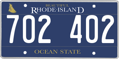 RI license plate 702402