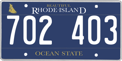RI license plate 702403