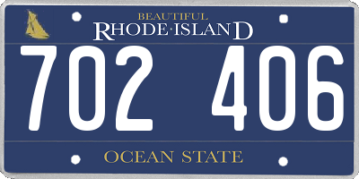 RI license plate 702406