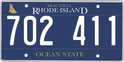 RI license plate 702411