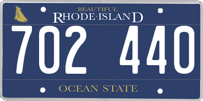 RI license plate 702440