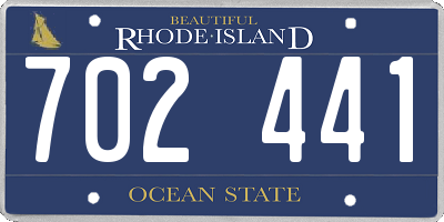 RI license plate 702441