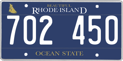 RI license plate 702450