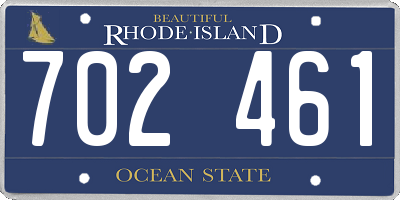RI license plate 702461
