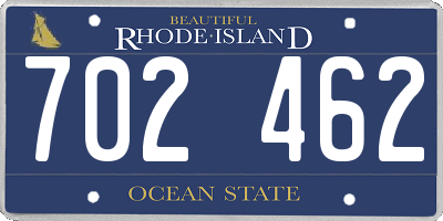 RI license plate 702462