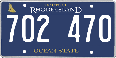 RI license plate 702470
