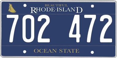 RI license plate 702472
