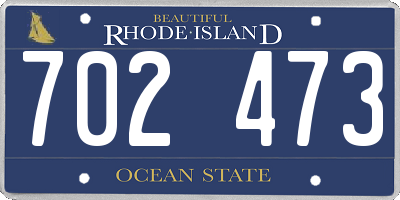 RI license plate 702473