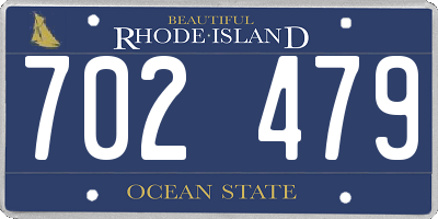 RI license plate 702479