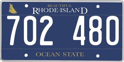 RI license plate 702480