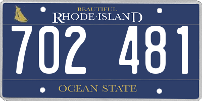 RI license plate 702481