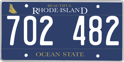 RI license plate 702482