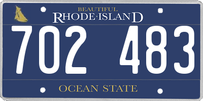 RI license plate 702483