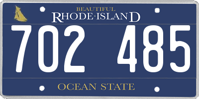 RI license plate 702485