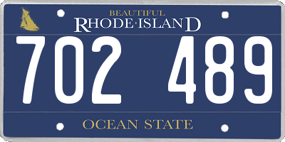 RI license plate 702489