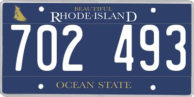 RI license plate 702493