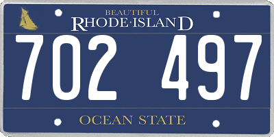RI license plate 702497