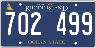 RI license plate 702499