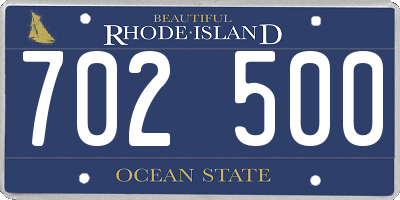 RI license plate 702500