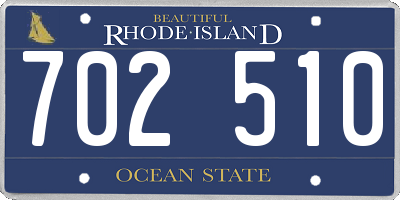 RI license plate 702510