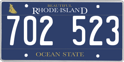 RI license plate 702523