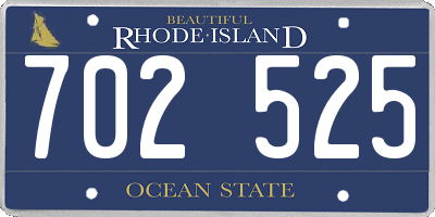 RI license plate 702525