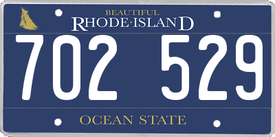 RI license plate 702529