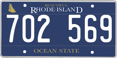 RI license plate 702569