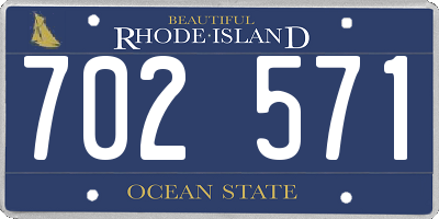 RI license plate 702571