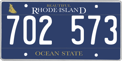 RI license plate 702573