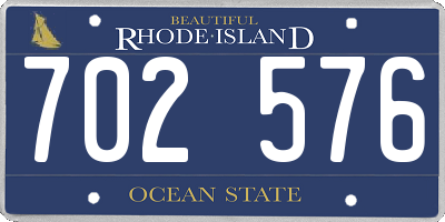 RI license plate 702576