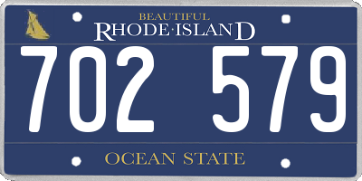 RI license plate 702579