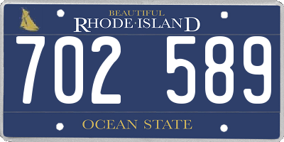 RI license plate 702589
