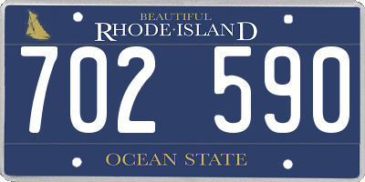 RI license plate 702590
